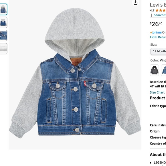 Levi's Other - Baby Boy's Levi jean jacket